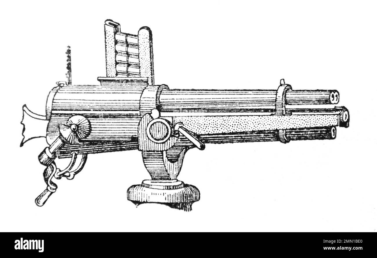 A ship mounted Hotchkiss cannon Stock Photo Alamy