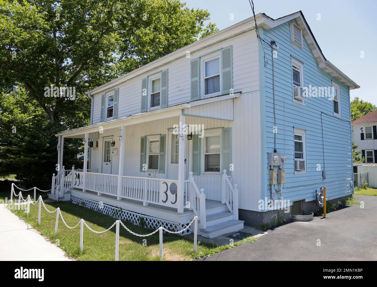 The former home of the Springsteen family is seen in Freehold, N.J.,  Monday, July 9, 2018. The childhood home in New Jersey where Bruce  Springsteen lived for seven years has been sold