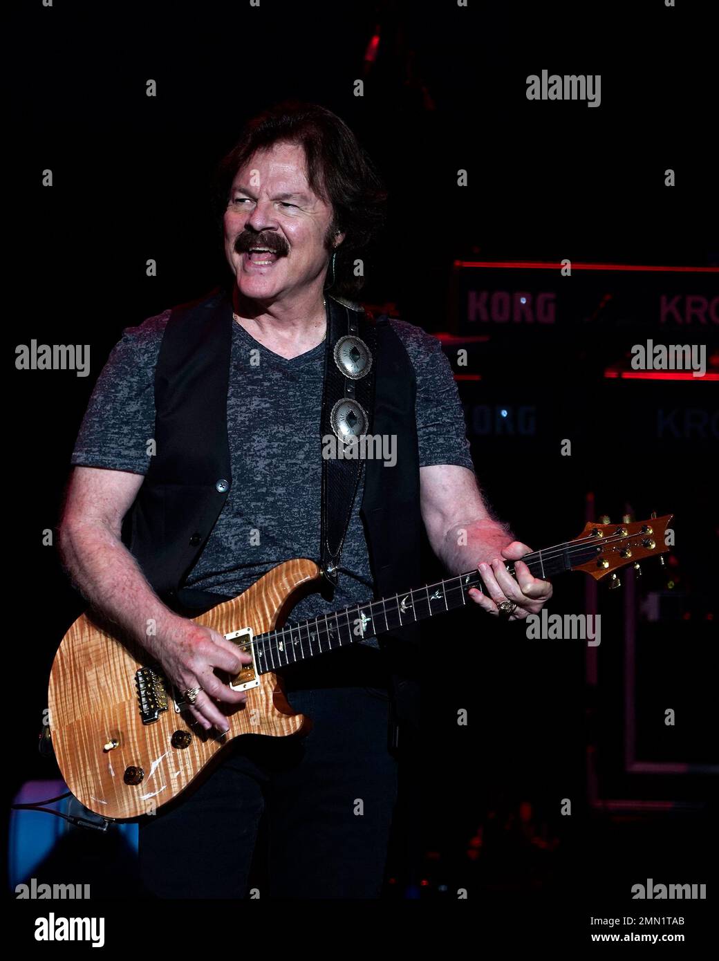 American iconic rock band The Doobie Brothers with lead guitarist and