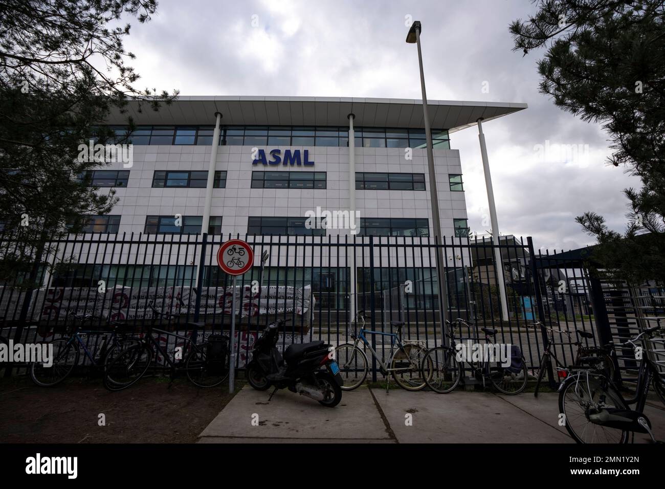 Exterior view of the head office of ASML, a leading maker of ...