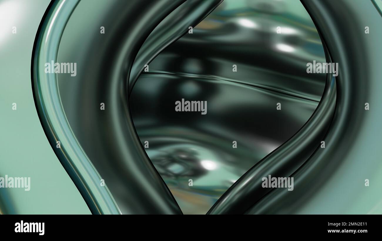 Elemental Tear Rendering Green Metal beautiful Bezier Curve entrance abstract dramatic modern ...