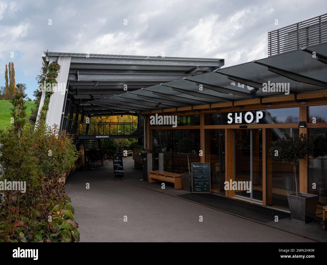 View of a shop at the entrance of Zotter Chocolate Factory a familyrun