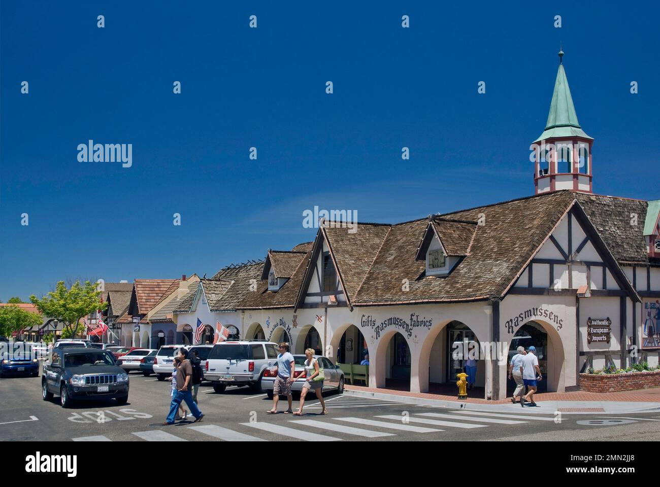 Shops at Copenhagen Drive in Danish Village at Solvang, California, USA