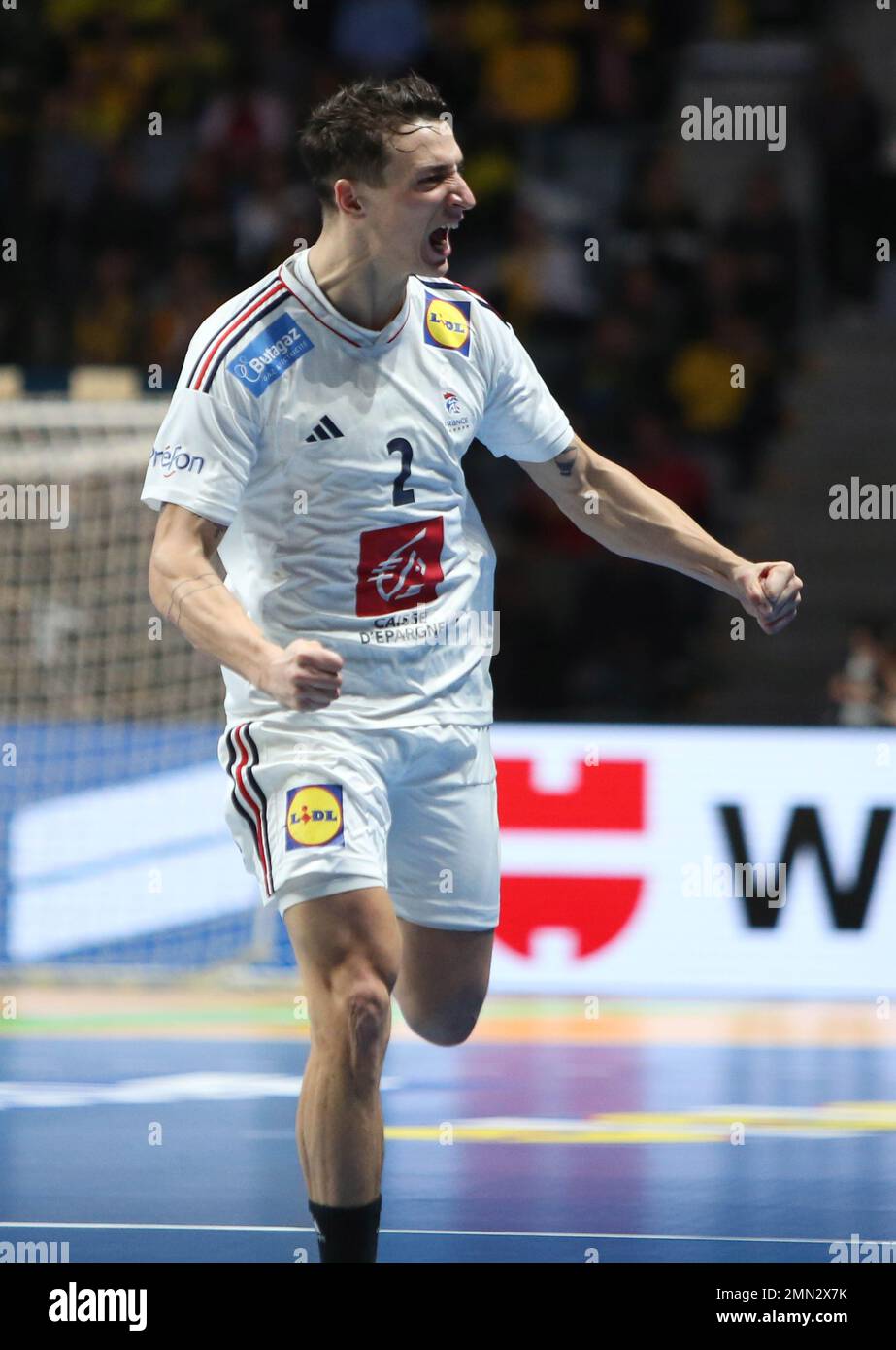 during the IHF Men's World Championship 2023, Final Handball match between  France and Denmark on January 29, 2023 at Tele2 Arena in Stockholm, Sweden  - Photo Laurent Lairys / DPPI Stock Photo - Alamy