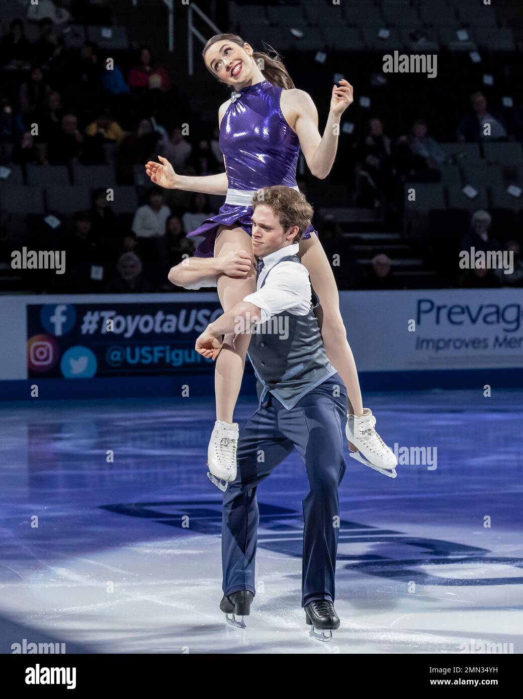 Rhythm dance silver medalists Caroline Green and Michael Parsons gave
