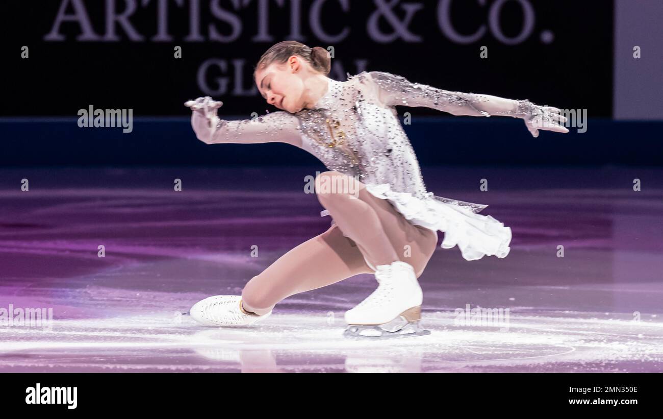 Women's gold medalist Isabeau Levito gave an entertaining performance