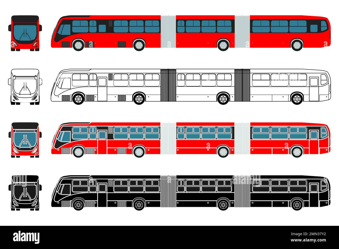 Bus model of Curitiba, Brazil Stock Vector