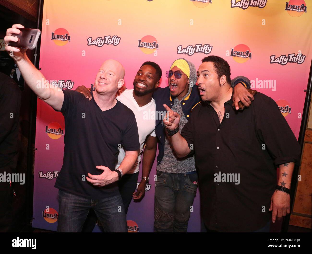 IMAGE DISTRIBUTED FOR LAFFY TAFFY Darren Carter, from left, Preacher Lawson, Nick Cannon and