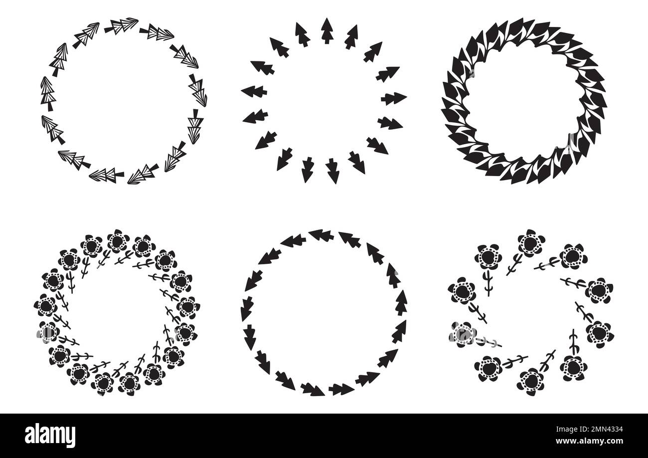 Six borders Black and White Stock Photos & Images - Alamy