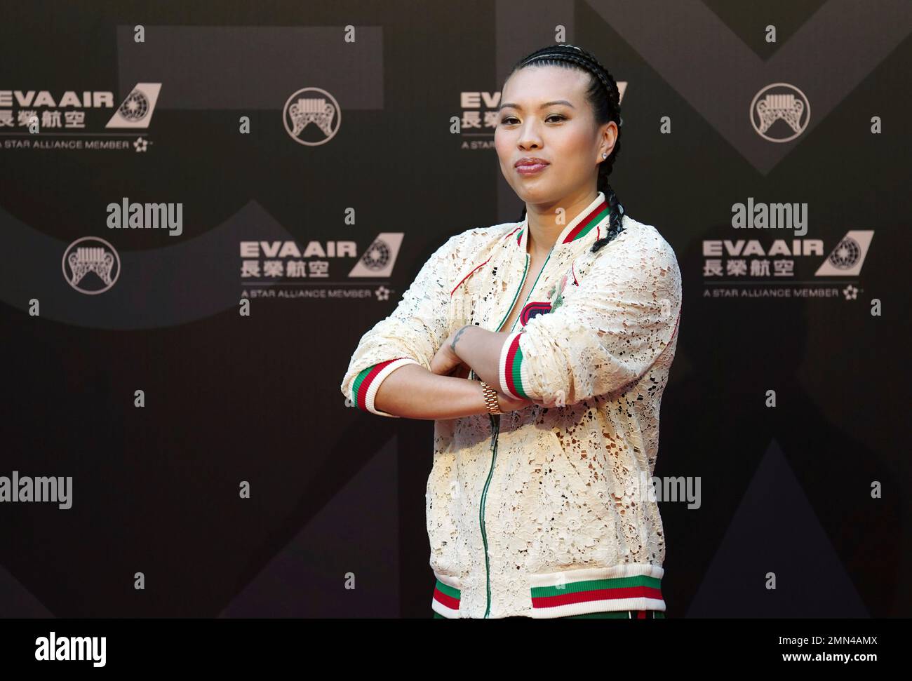 U.S singer MISS KO smiles as she arrives at the 29th Golden Melody ...