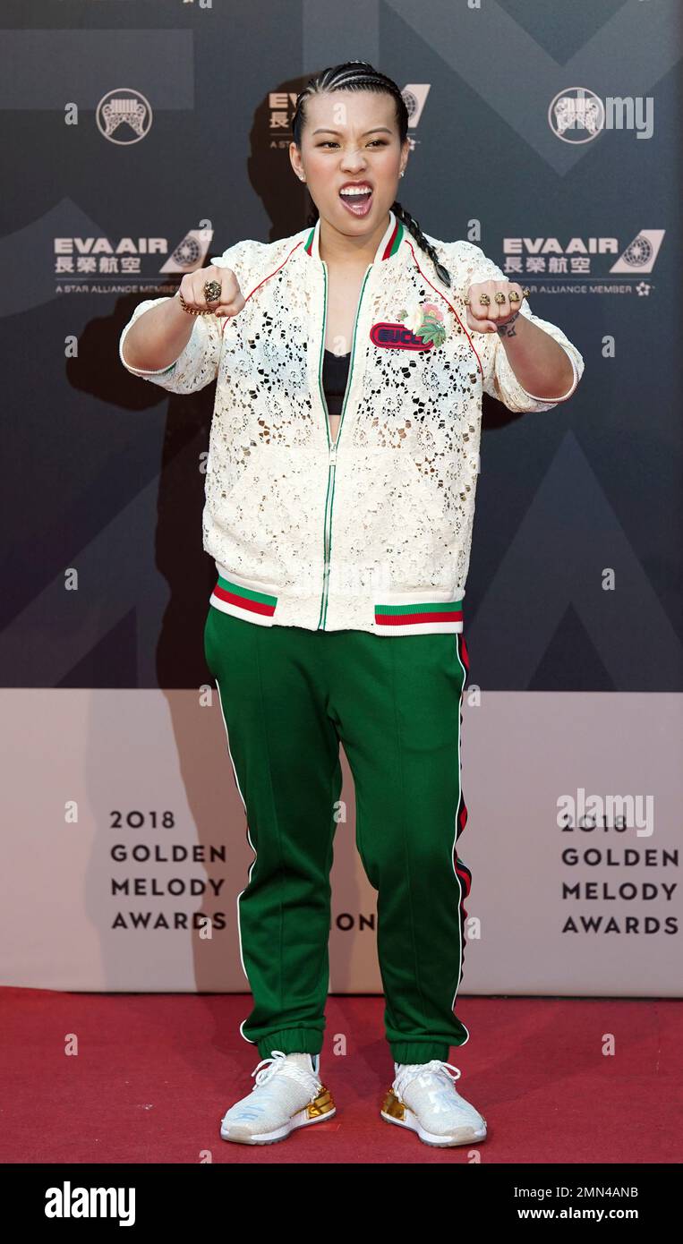 U.S singer MISS KO smiles as she arrives at the 29th Golden Melody ...