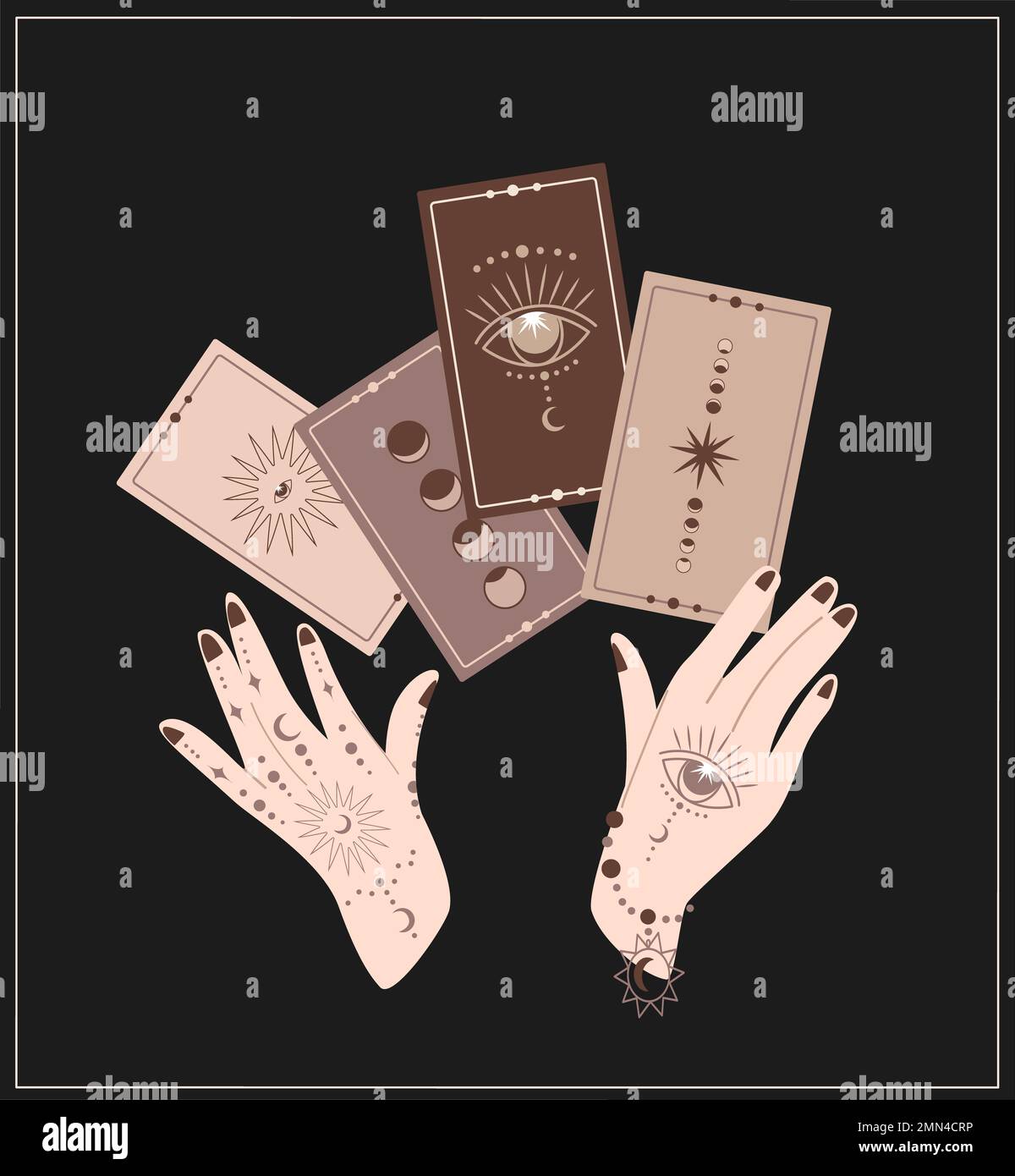 Witchcraft, magic Ritual on Taror Cards for witches and