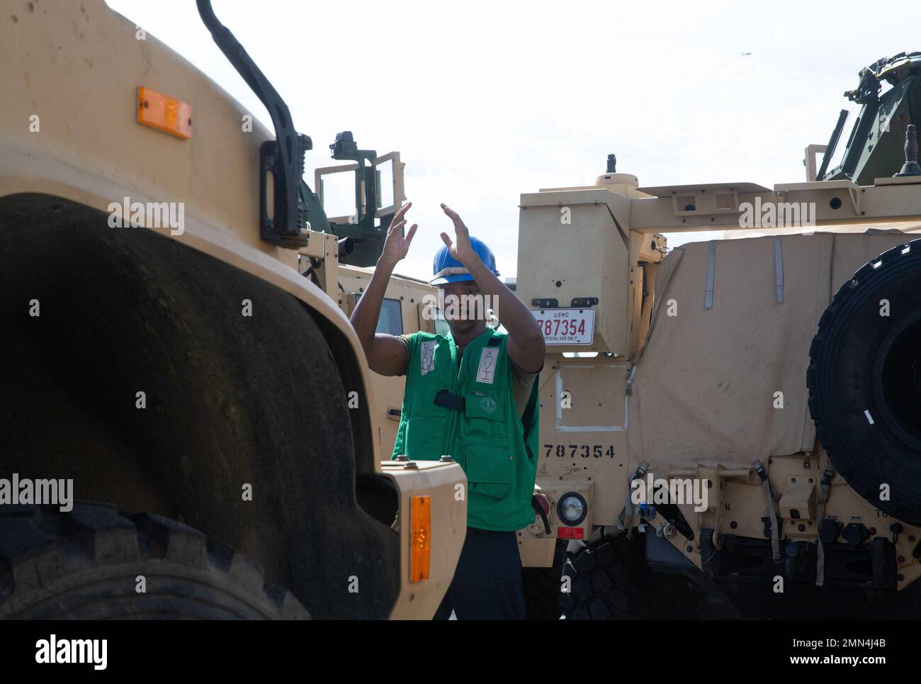 U.S. Marine Corps Cpl. Darrick McDowell, an avionics electronics