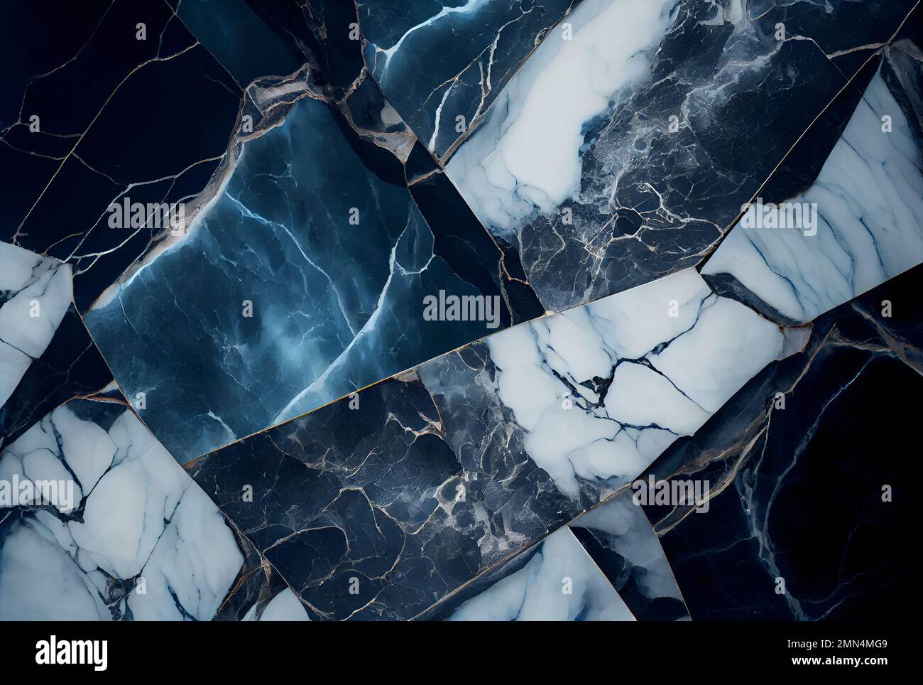 Blue marble stone texture. Macro close up soft stone surface fluid art