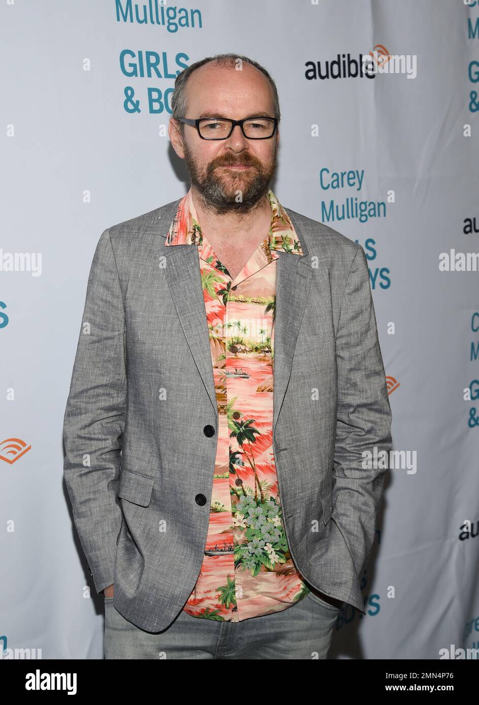 Playwright Dennis Kelly attends the opening night of "Girls & Boys" at the Lane Theatre