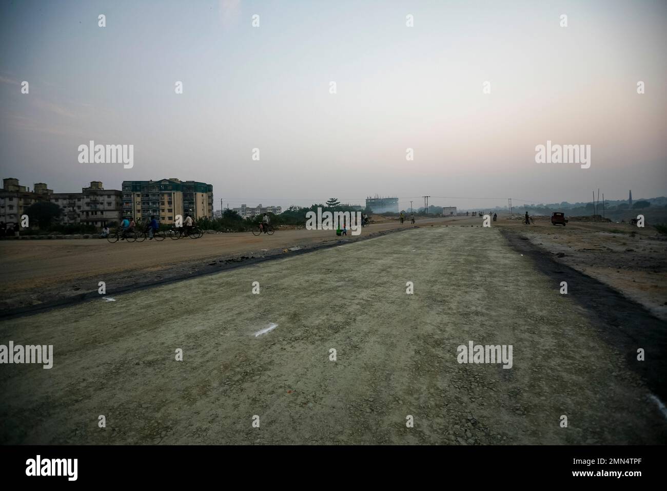 A Road constructed in Jamshedpur, Jharkhand Stock Photo