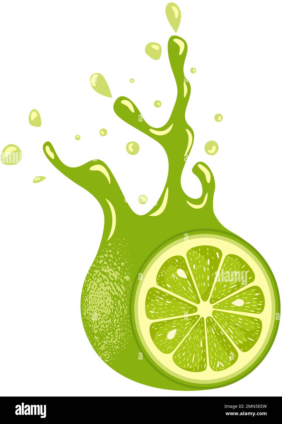 Green lemon splash juice isolated Stock Photo Alamy