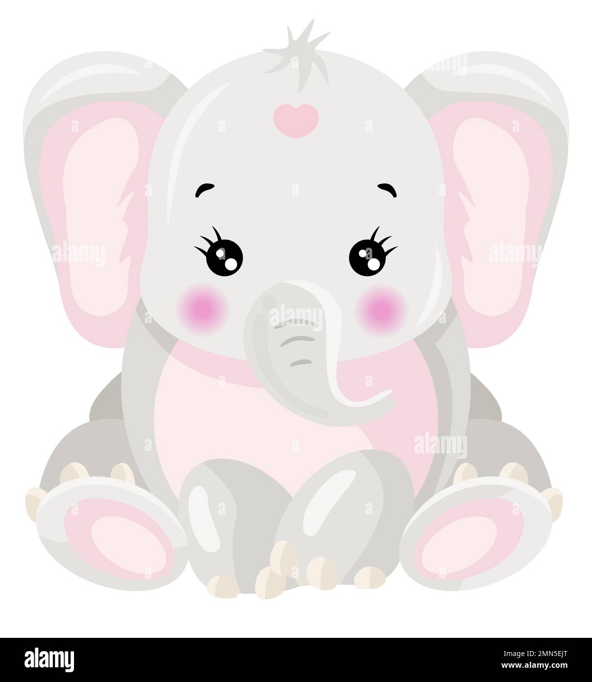 Little baby girl elephant isolated Stock Photo Alamy
