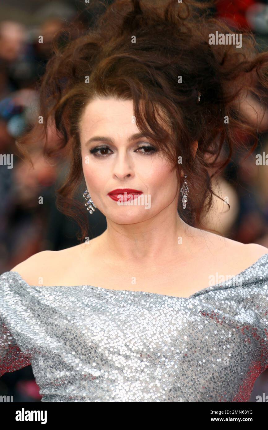 Actress Helena Bonham Carter poses for photographers upon arrival at
