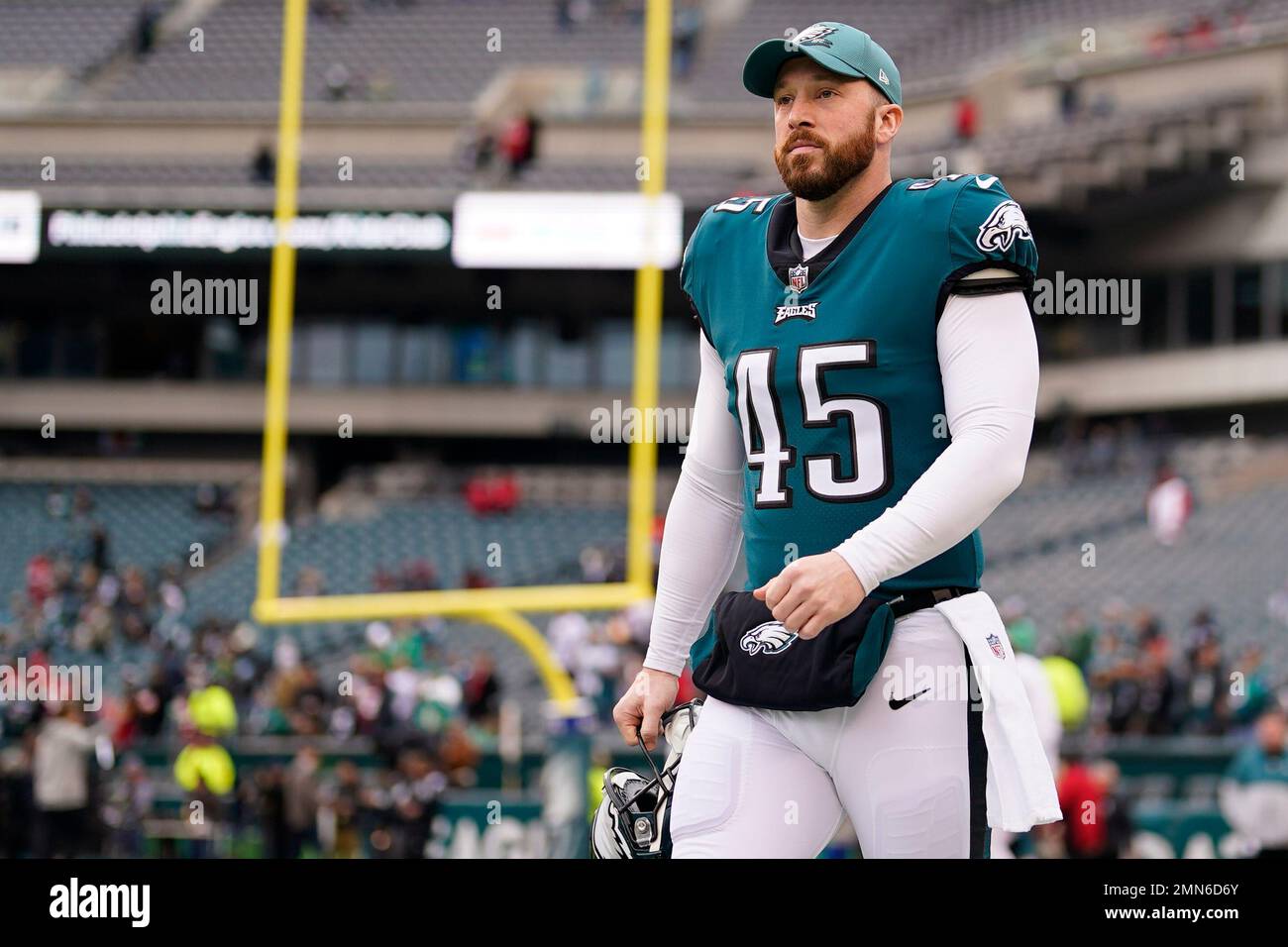 Philadelphia Eagles' Rick Lovato walks from the field before an NFL  divisional round playoff football game, Saturday, Jan. 21, 2023, in  Philadelphia. (AP Photo/Matt Slocum Stock Photo - Alamy