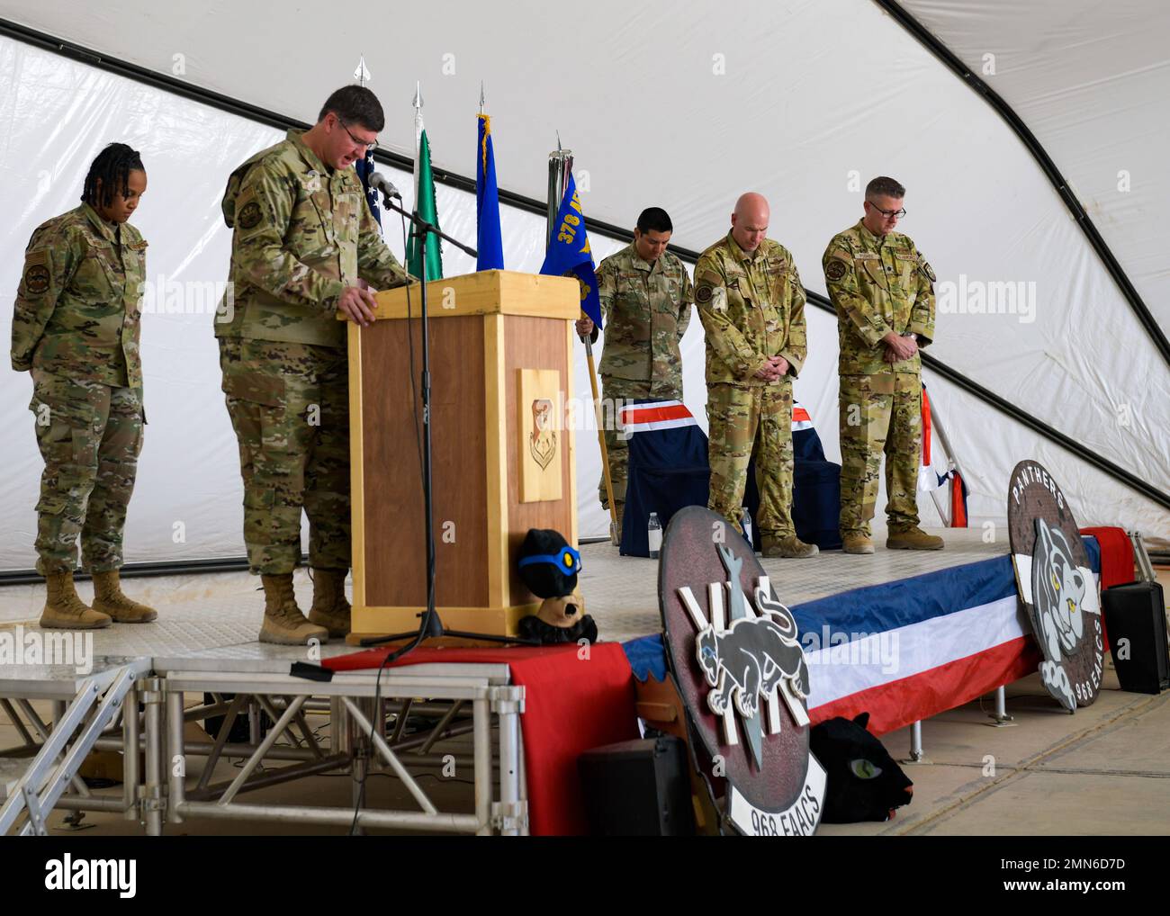 U.S. Air Force Maj. Roy Clark, a chaplain assigned to the 378th Air ...