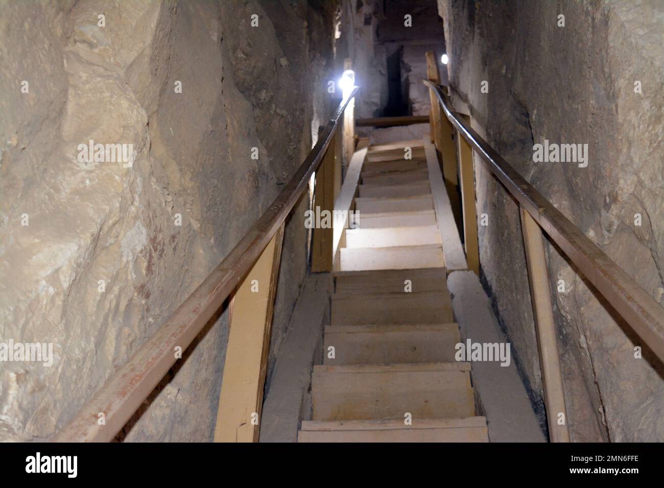 Giza, Egypt, January 26 2023: Details of the interior passages of The ...
