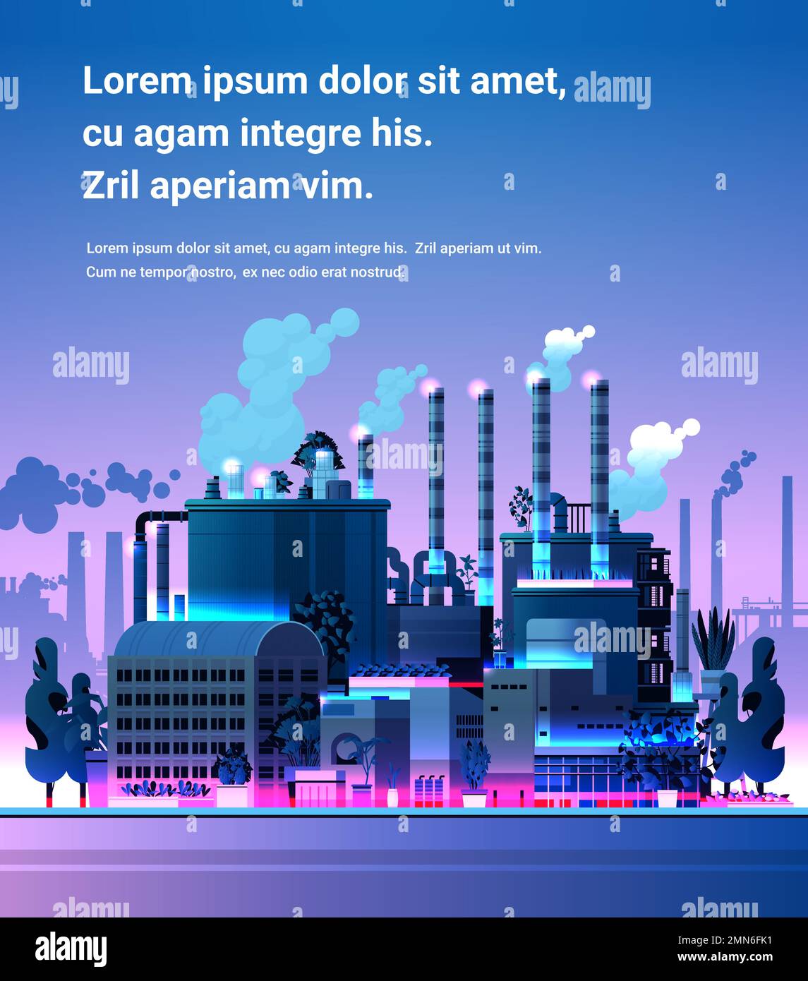 energy generation plant with chimneys electricity production industrial