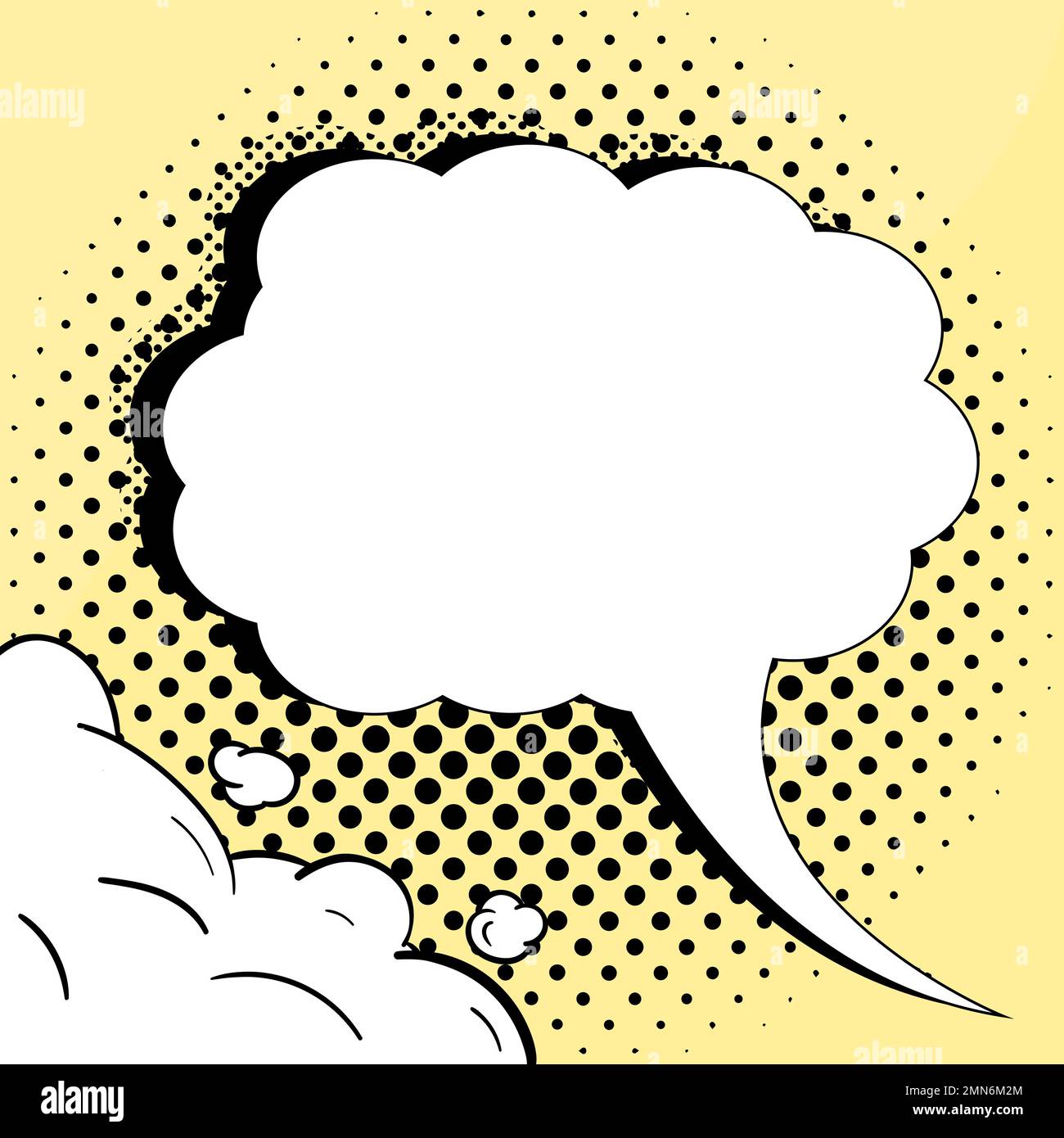 Comic Blank Speech Bubble With Copy Space Over Color Background Design ...