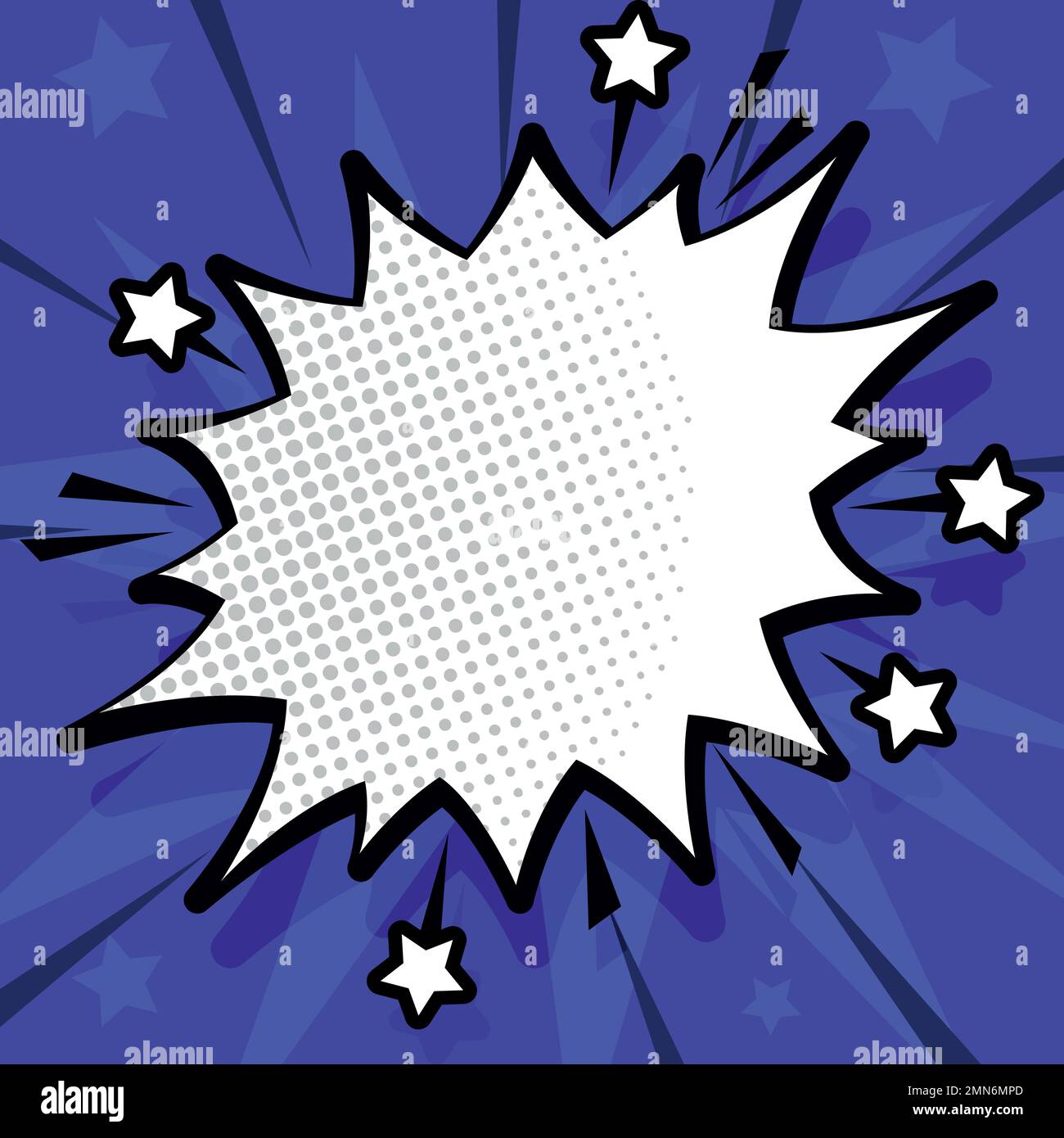 Comic Blank Speech Bubble With Copy Space And Colorful Doodles. Design ...