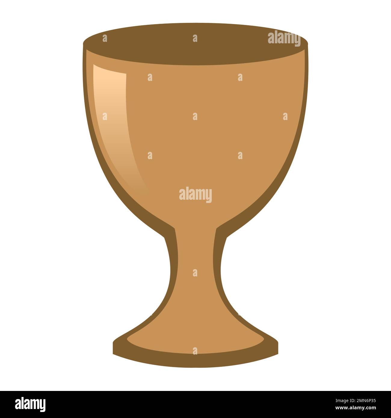 chalice, color vector illustration of a cup, white background Stock Vector