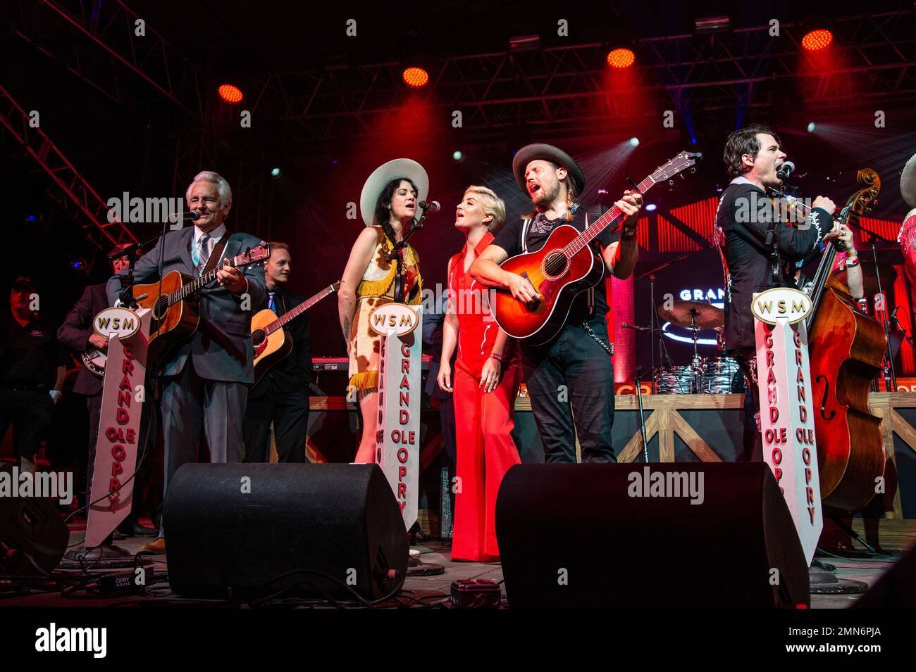 Del McCoury, from left, Old Crow Medicine Show, Nikki Lane, Maggie Rose, Lanco, and Riders in