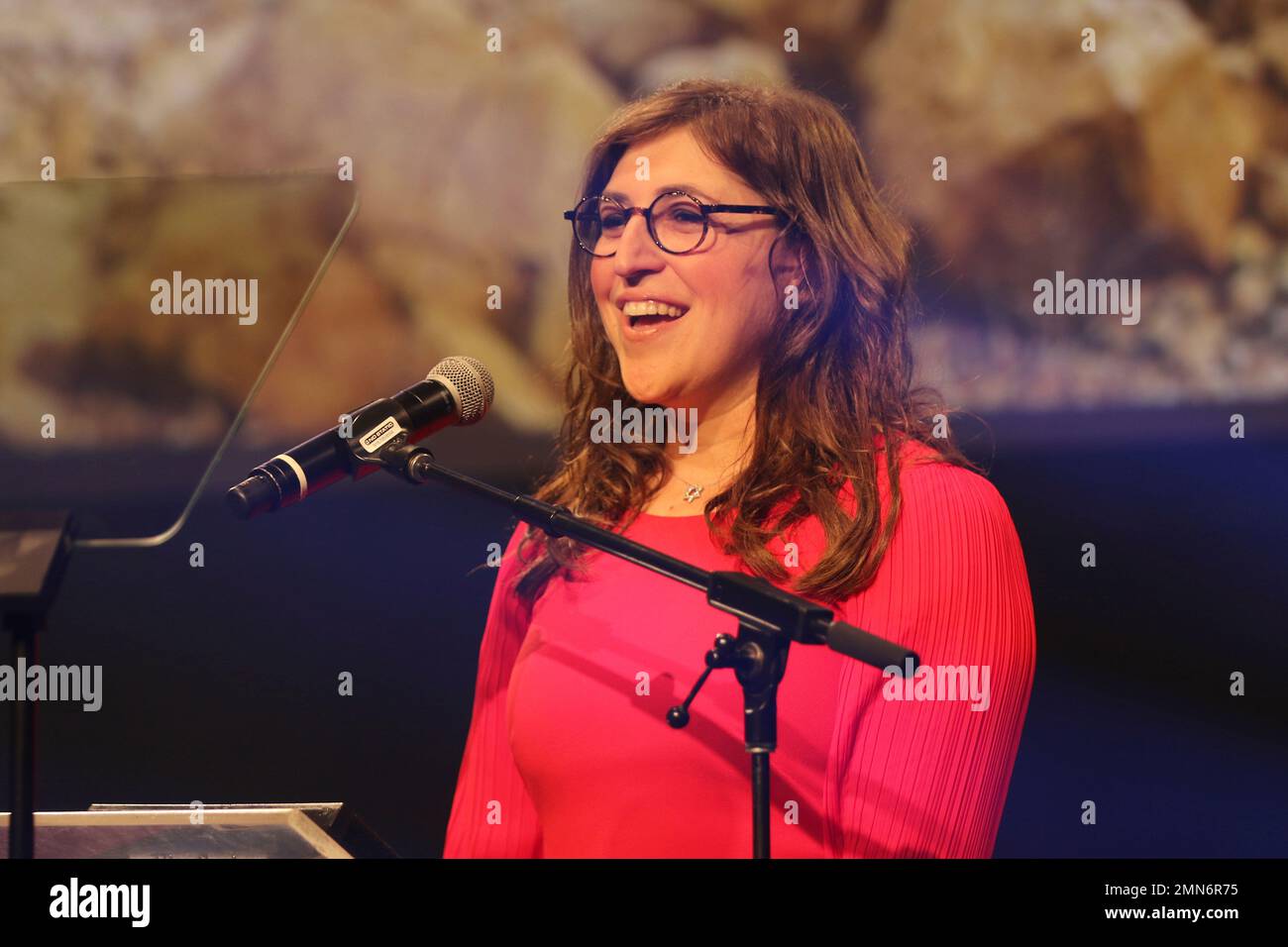 Mayim Bialik speaks at the Israeli Consulate in LA event to Celebrate
