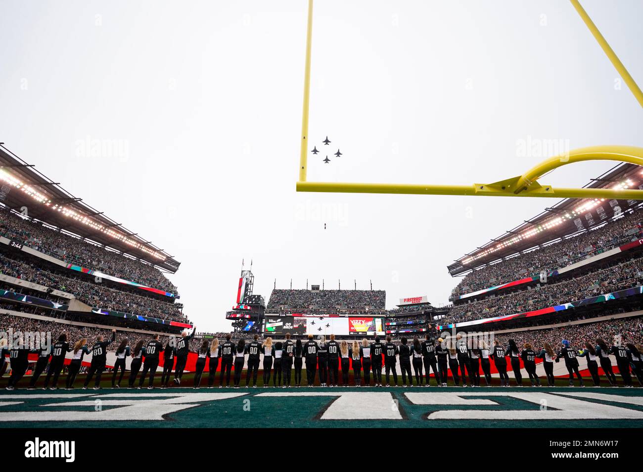 Jets flyover before the NFC Championship NFL football game between the Philadelphia Eagles and