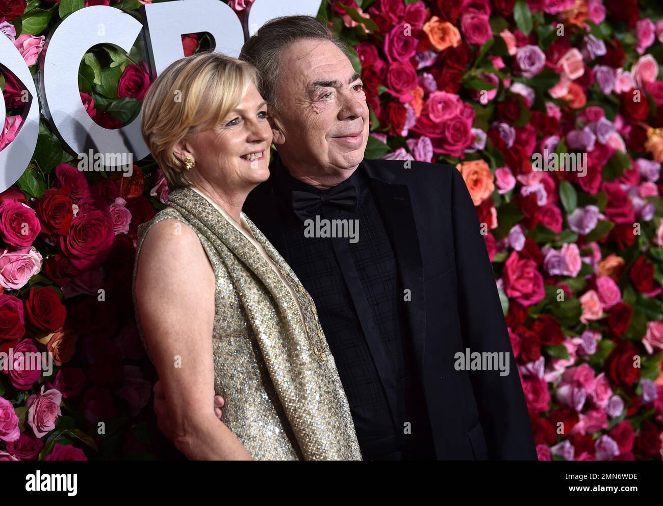 Madeleine Gurdon, left, and Andrew Lloyd ber arrive at the 72nd