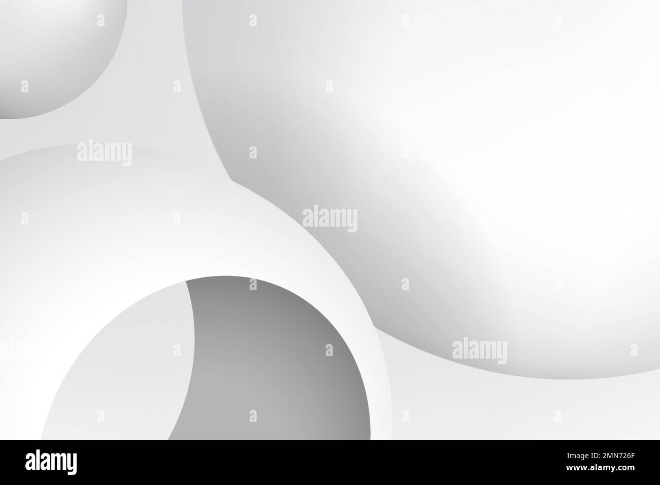 White minimal background, geometric ring shape in 3D vector Stock Vector