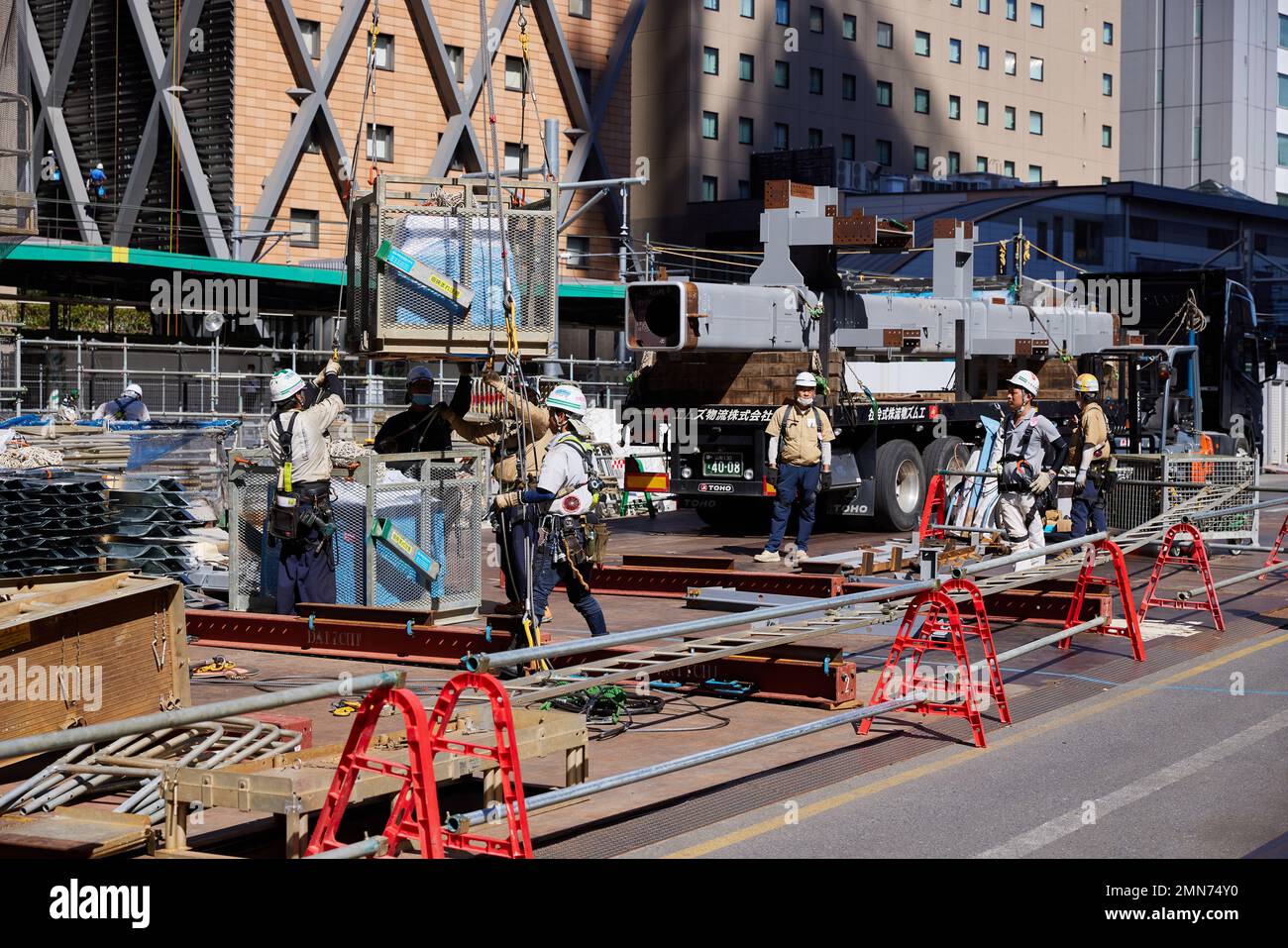 Construction work by Shibuya Station; Tokyo, Japan Stock Photo Alamy