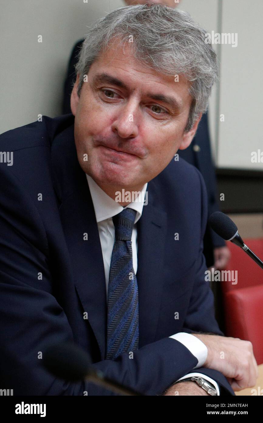 Lactalis CEO Emmanuel Besnier arrives for a hearing about contaminated