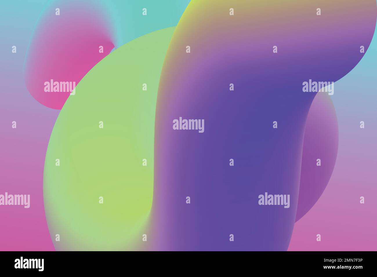 Colorful abstract background, purple 3D fluid shapes vector Stock Vector