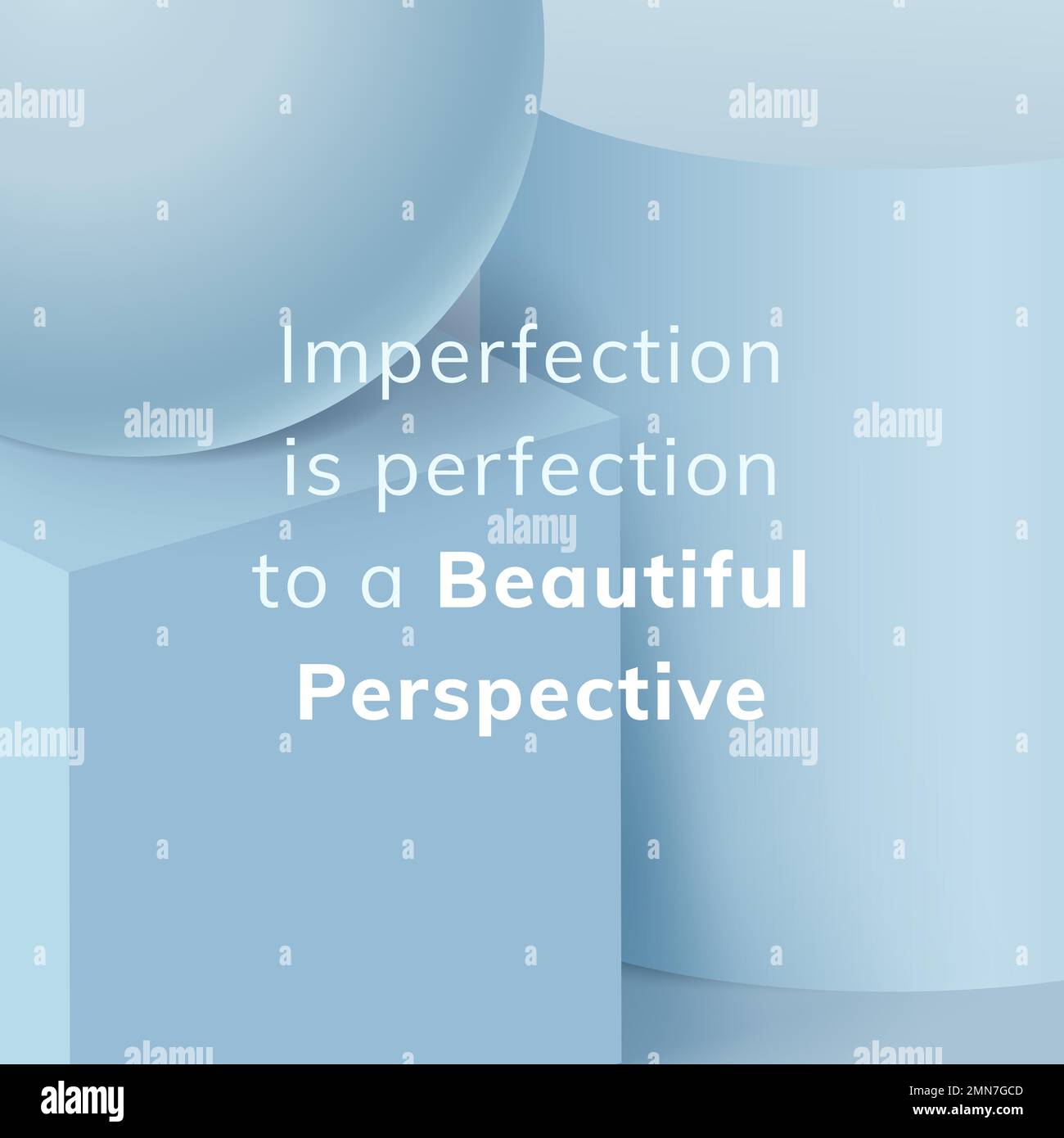 3D geometric pastel Instagram post template, inspirational quote vector set Stock Vector Image