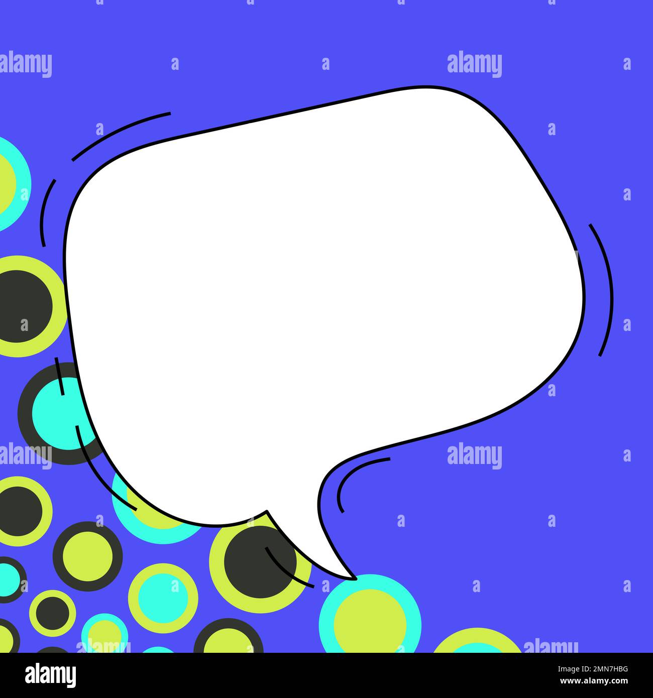 Blank Speech Bubble With Copy Space Over Color Background Design. Empty ...