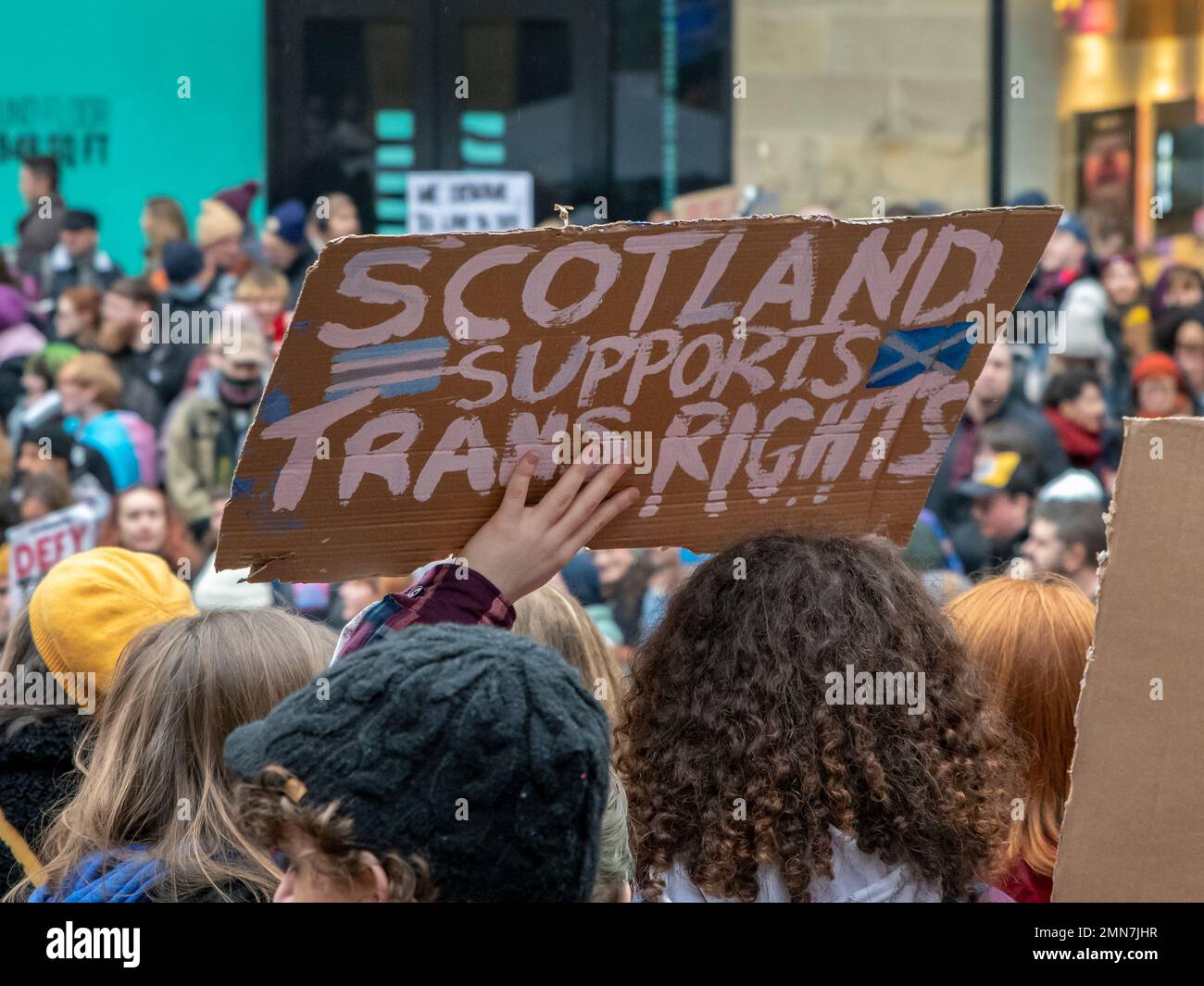 Glasgow, Scotland, UK. January 21st, 2023 A crowd of people at a Pro