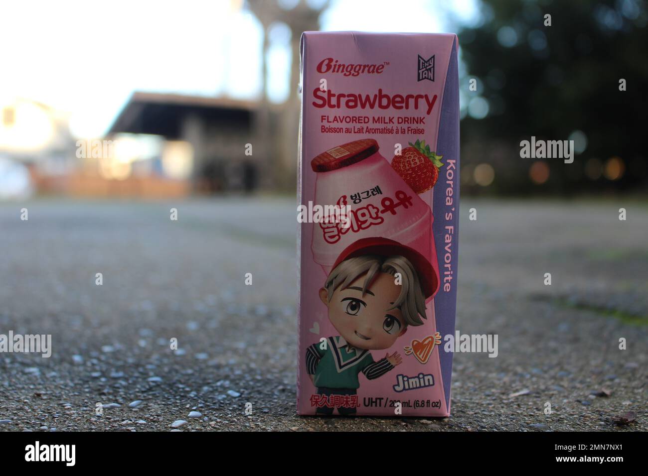 Strawberry flavored milk drink Korea's Favorite Stock Photo Alamy