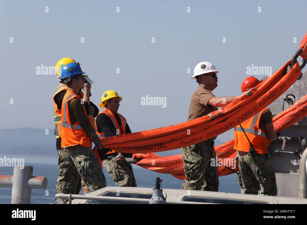 U.S. Navy Sailors with Gaum detachment, Naval Expeditionary Logistics