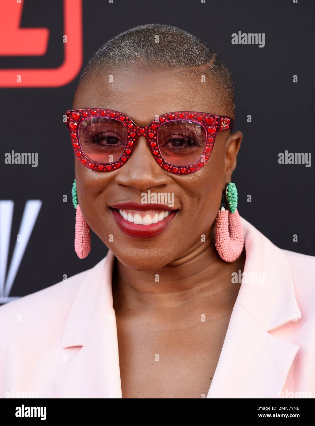 Aisha Hinds, a cast member in the television series "9 1 1," poses at an Emmy For Your