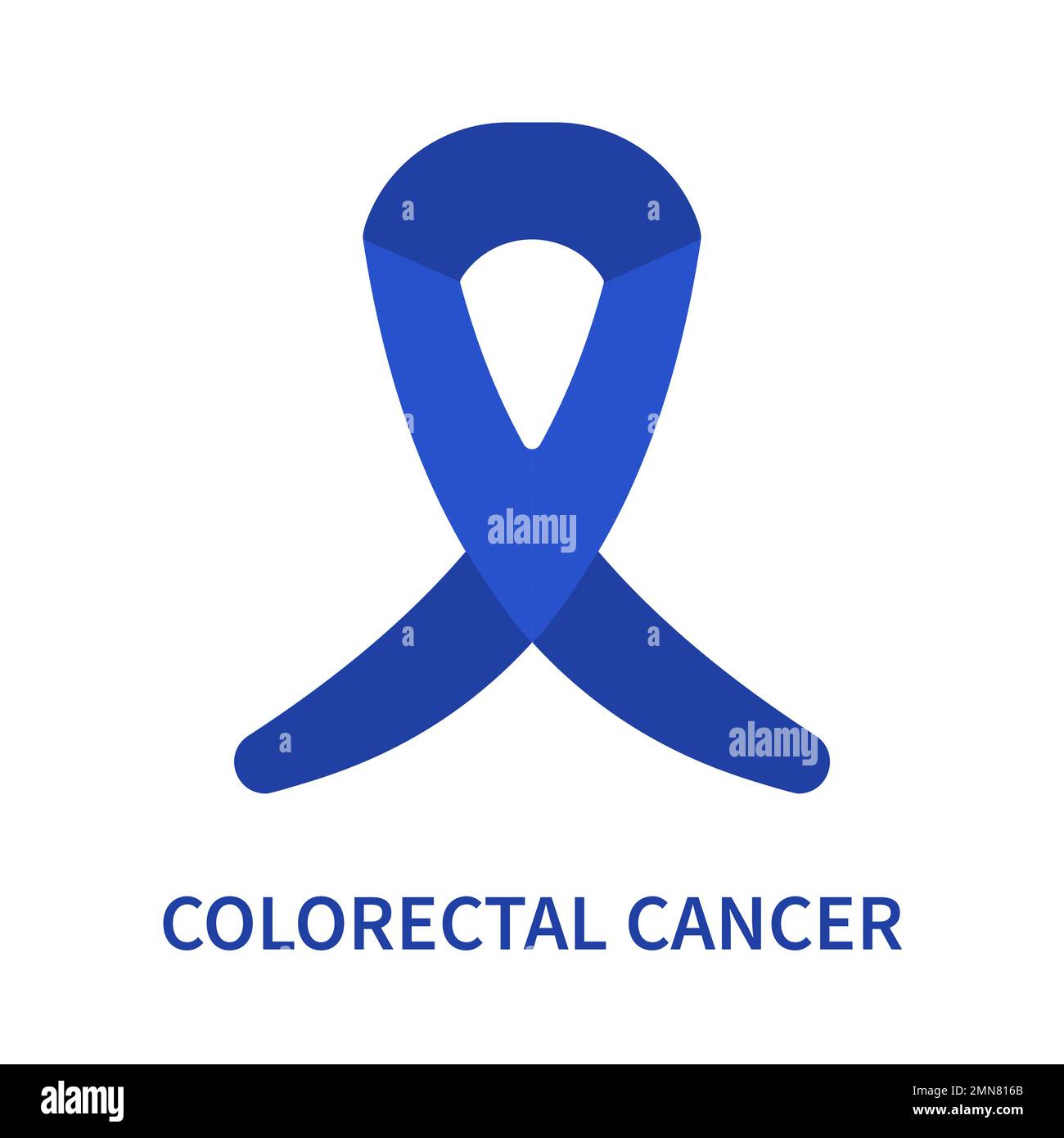 Colorectal cancer blue ribbon for awareness day Stock Vector Image