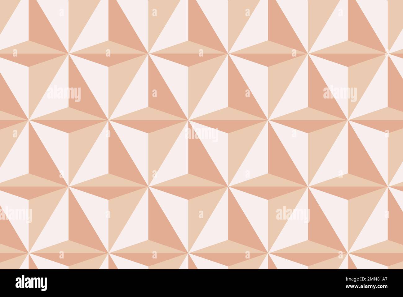 Triangle 3D geometric pattern vector orange background in abstract style Stock Vector