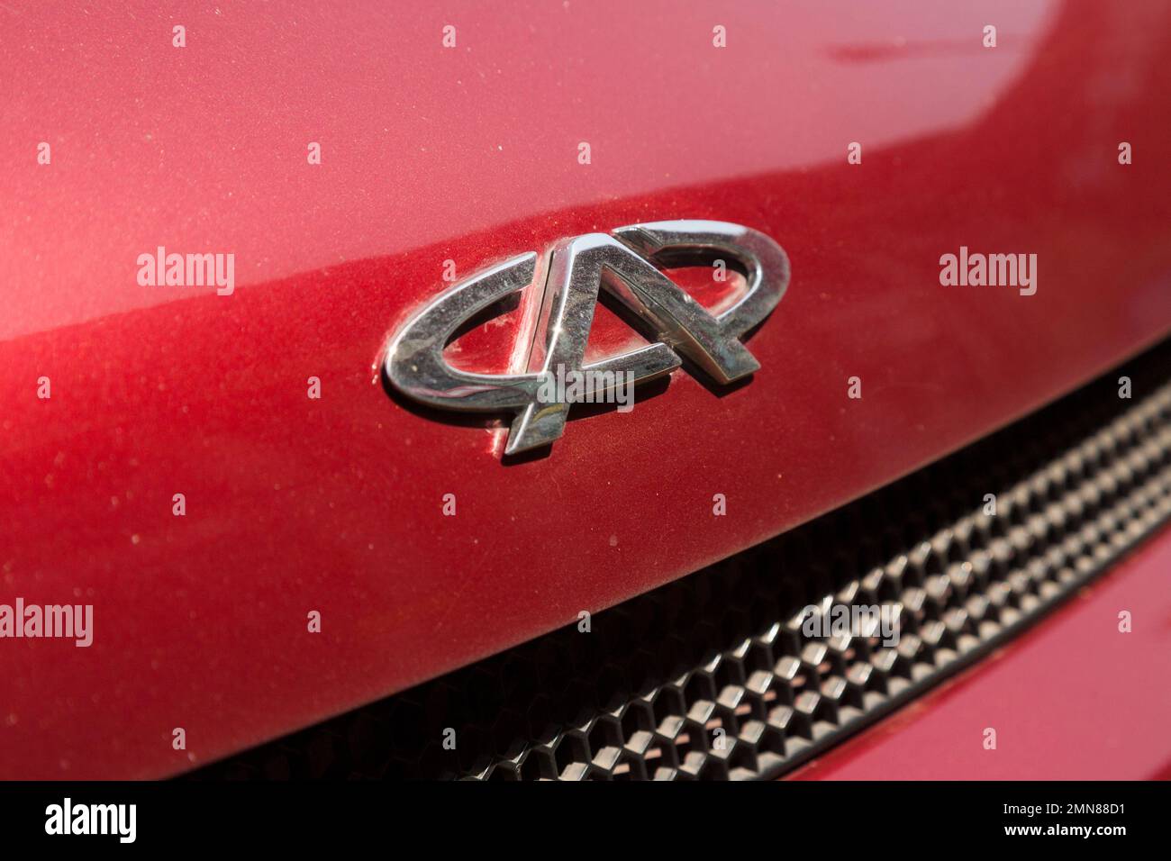 Qirui company bonnet badge logo on Qirui car / vehicle in China. Xian ...
