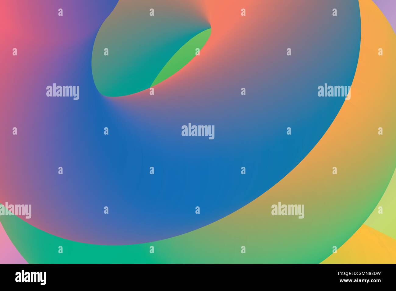 3D shapes background, blue abstract gradient liquid shapes vector Stock Vector