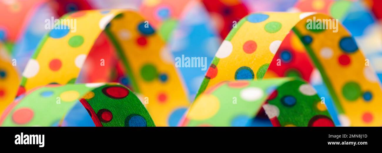 Colourful confetti streamer at party Stock Photo Alamy