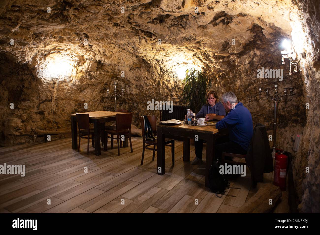 Dining in the caves at Marsden Grotto. The Pub Walk in South Shields